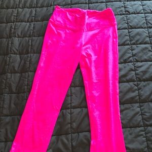 Athleta hot pink Barbie leggings tights gym pants size small excellent condition